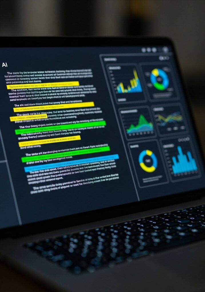 Écran d’analyse de contenu et de données SEO